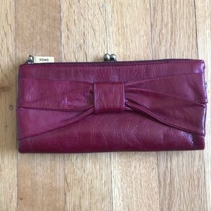 Hobo International Red Leather Wallet/Cluth